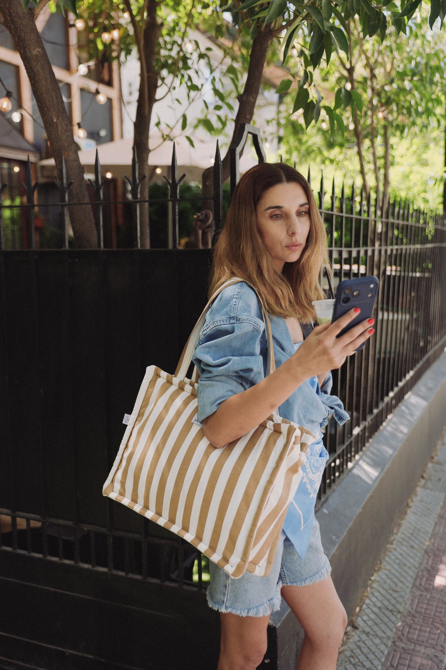 Bolso weekender Yellow&White