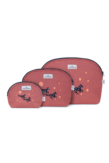 Neceser Mini Pouch Caballo Salmon