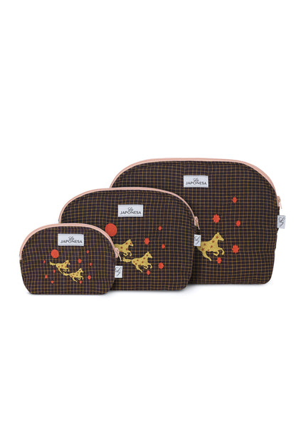Neceser Mini Pouch Caballo Chocolate