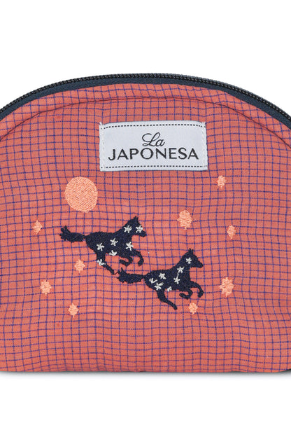 Neceser Mini Pouch Caballo Salmon