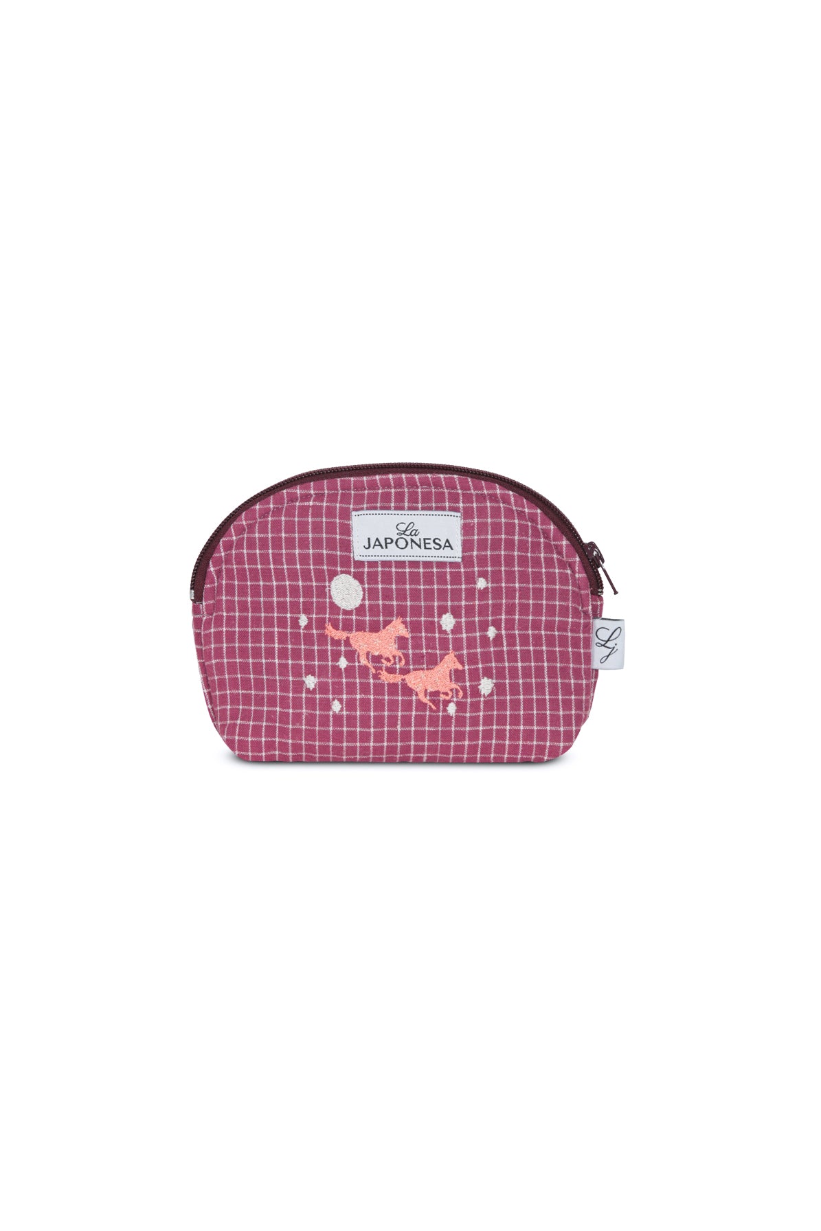 Neceser Mini Pouch Caballo Burdeo