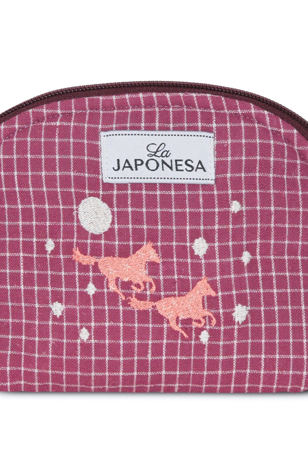Neceser Mini Pouch Caballo Burdeo