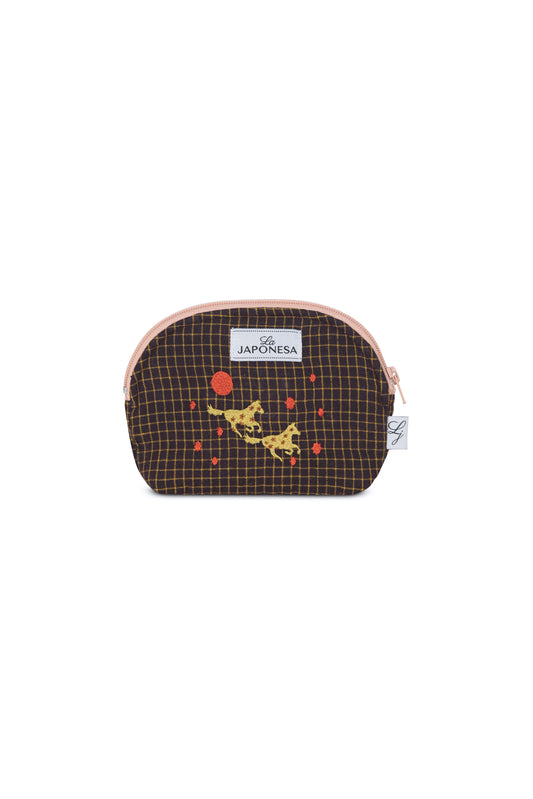 Neceser Mini Pouch Caballo Chocolate