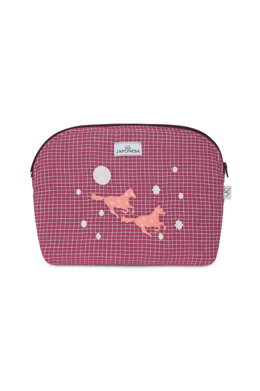Pouch XL Caballo Burdeo
