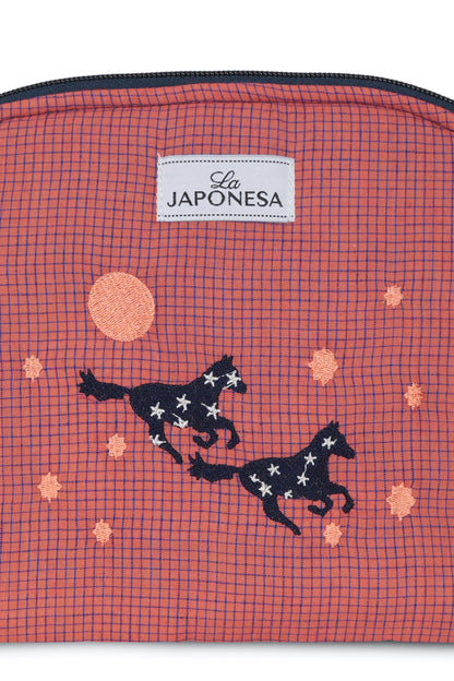 Pouch Mediano Caballo Salmon