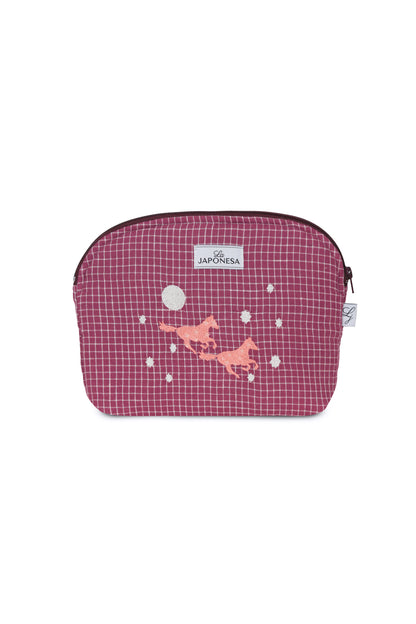 Pouch Mediano Caballo Burdeo