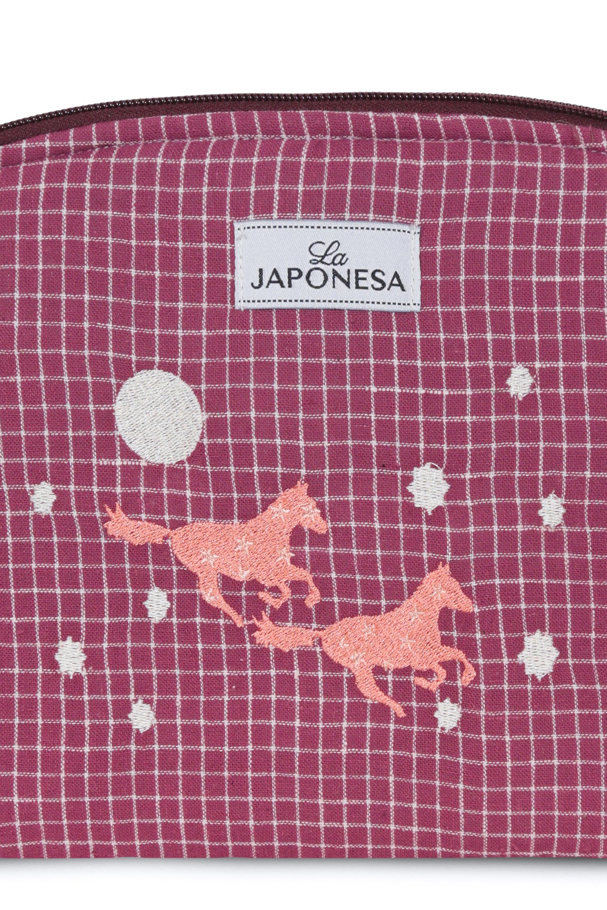 Pouch Mediano Caballo Burdeo