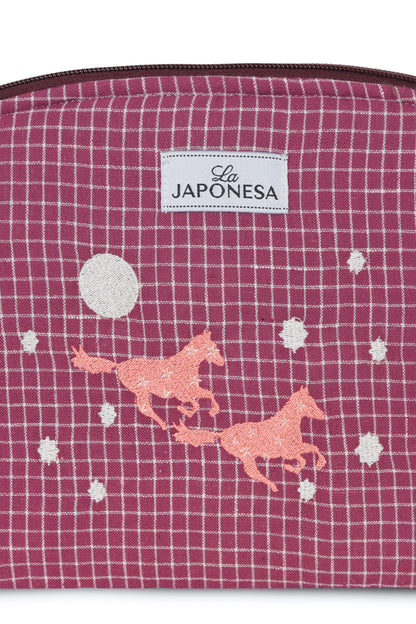 Pouch Mediano Caballo Burdeo
