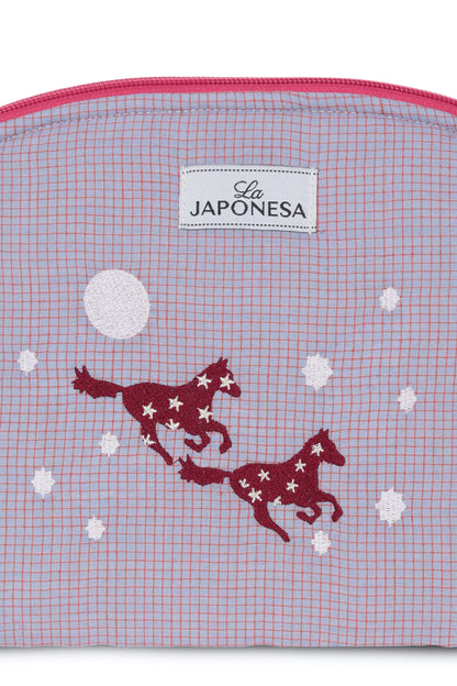 Pouch Mediano Caballo Lila