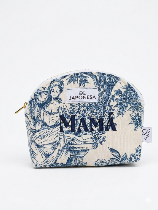 Mini Pouch Toile de Jouy Azul