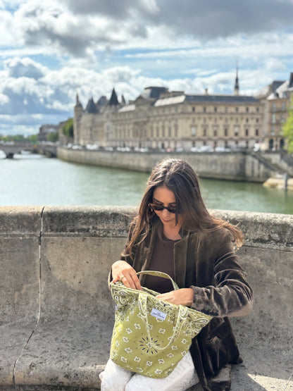 Bandana Mini Tote Pistacho