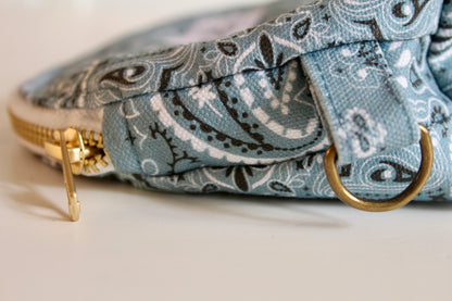 Mini Bandana Pouch Vintage Blue