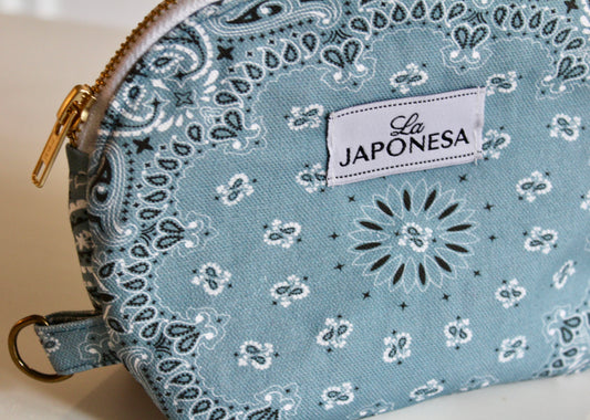 Mini Pouch Bandana Vintage Blue