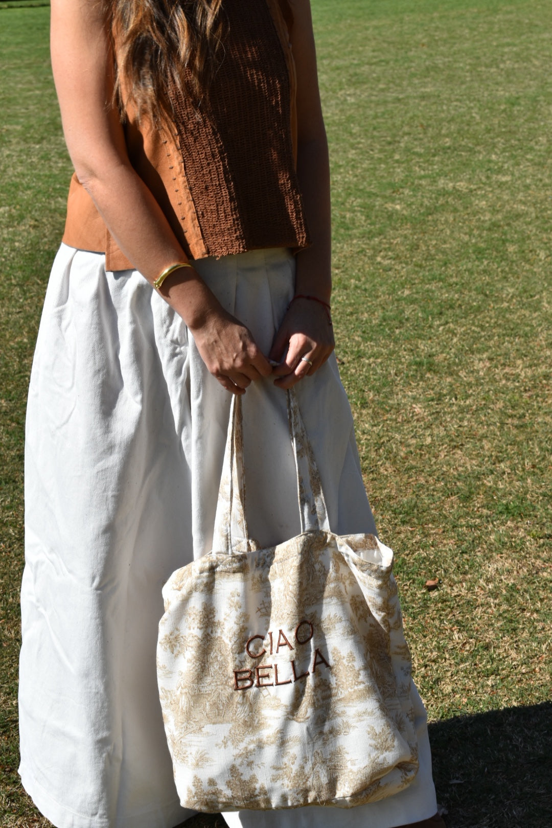 Tote Bag Embrodery Linen