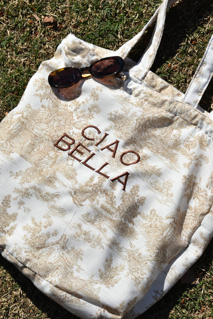 Tote Bag Embrodery Linen