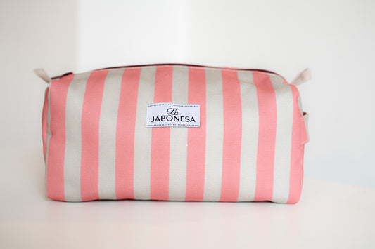 Beauty Case Stripes Red