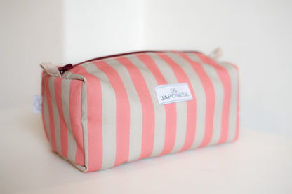 Beauty Case Stripes Red