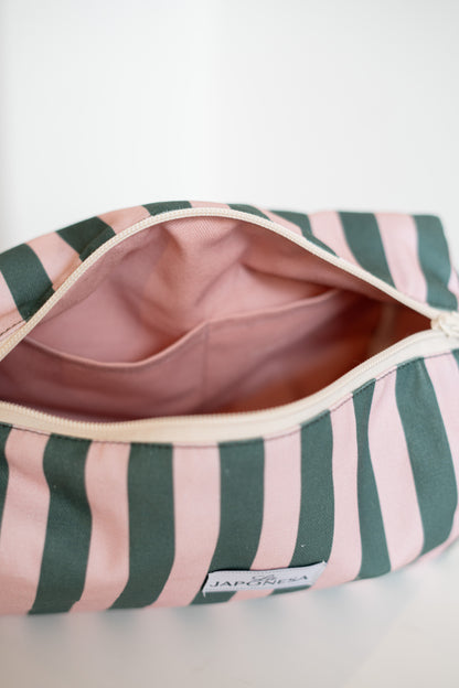 Beauty Case Stripes Green