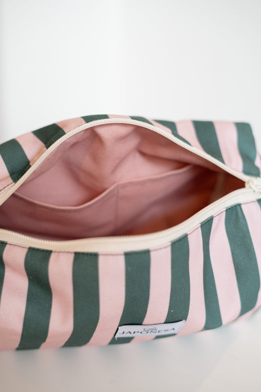 Beauty Case Stripes Green