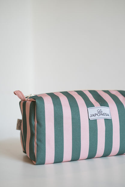Beauty Case Stripes Green