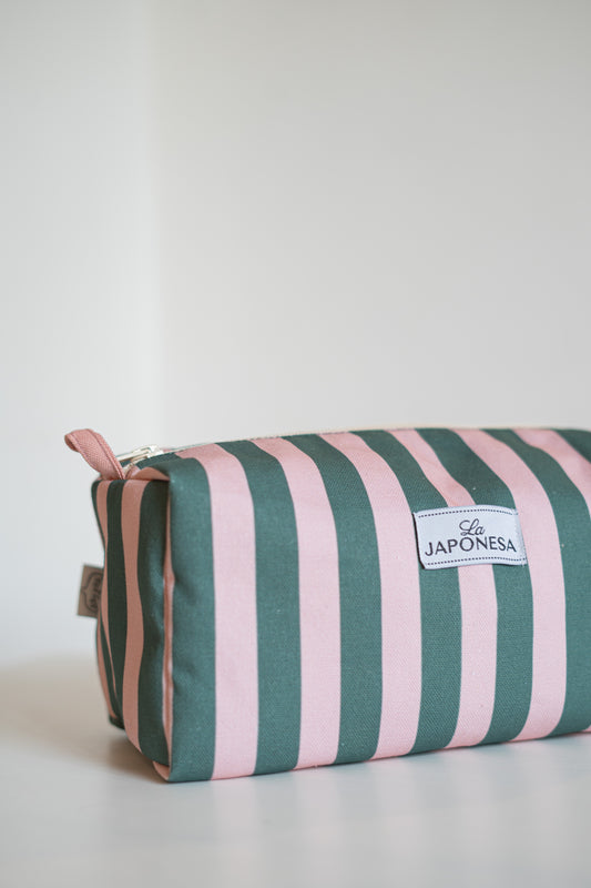 Beauty Case Stripes Green