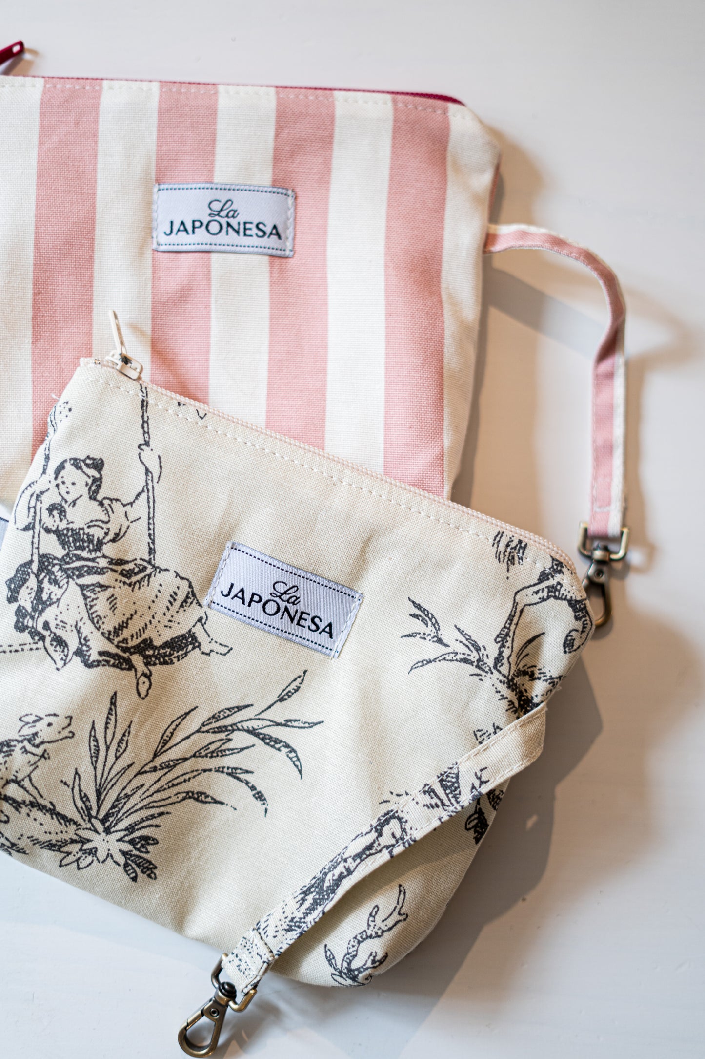 Slim Pocket Toile de Jouy Gray