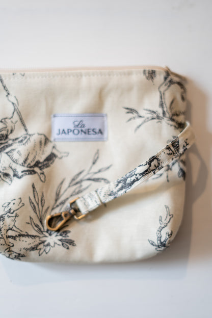 Slim Pocket Toile de Jouy Gray