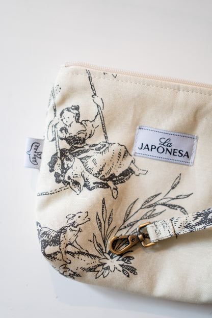 Slim Pocket Toile de Jouy Gray