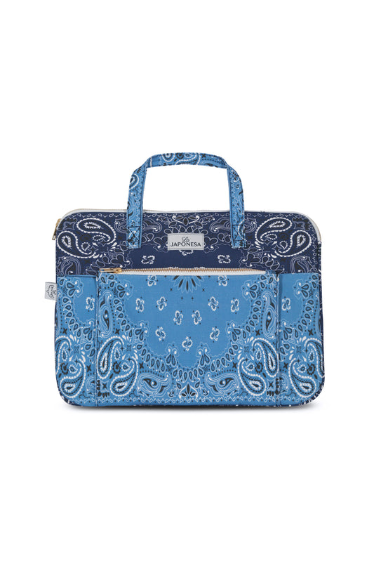 Bolso Porta Computador Bandana Azul