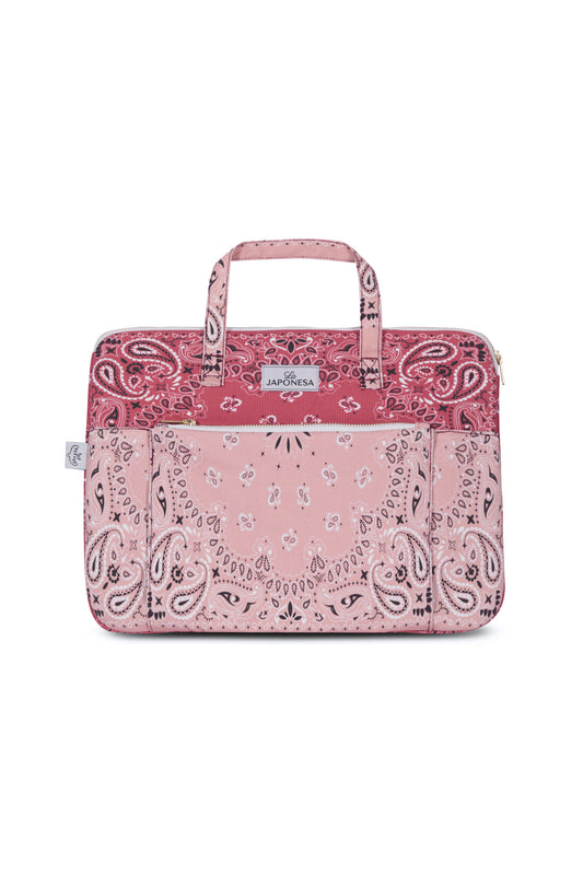 Bolso Porta Computador Bandana Rosa