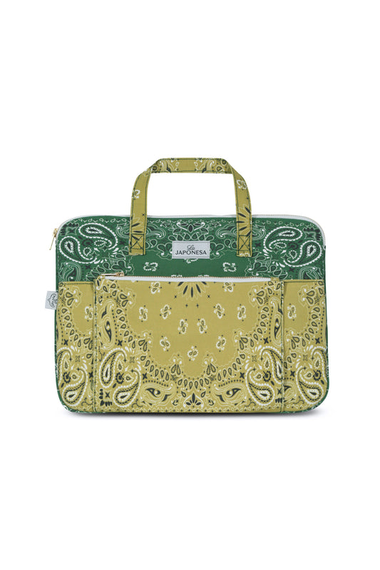 Bolso Porta Computador Bandana Verde