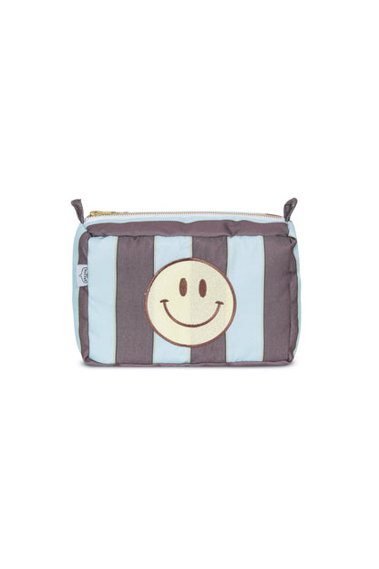 Estuche XL Rayas Café Celeste