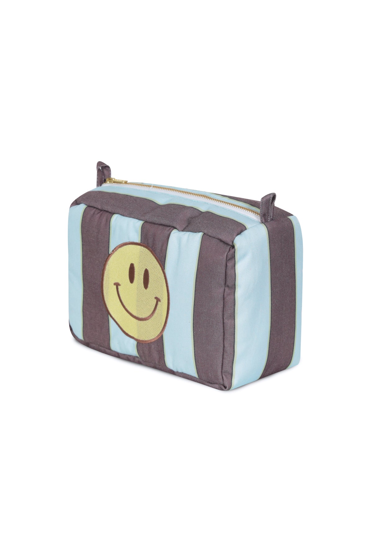 Estuche XL Rayas Café Celeste