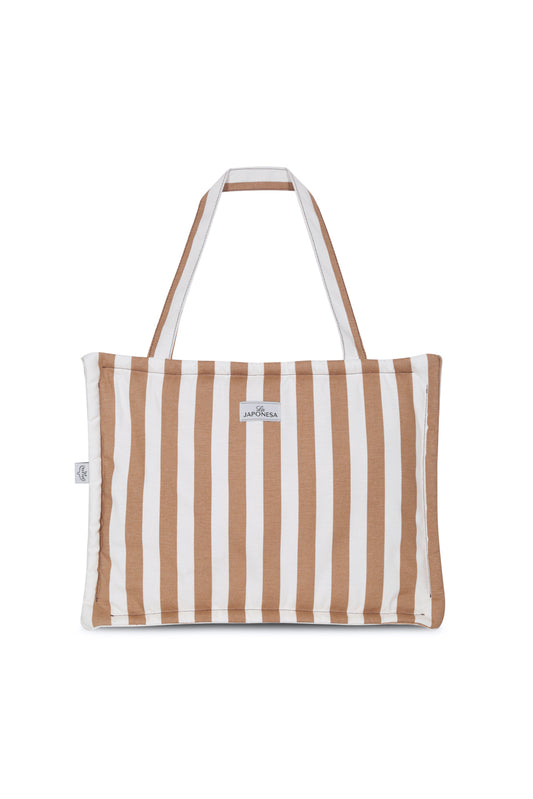 Bolso Weekender Beige&White