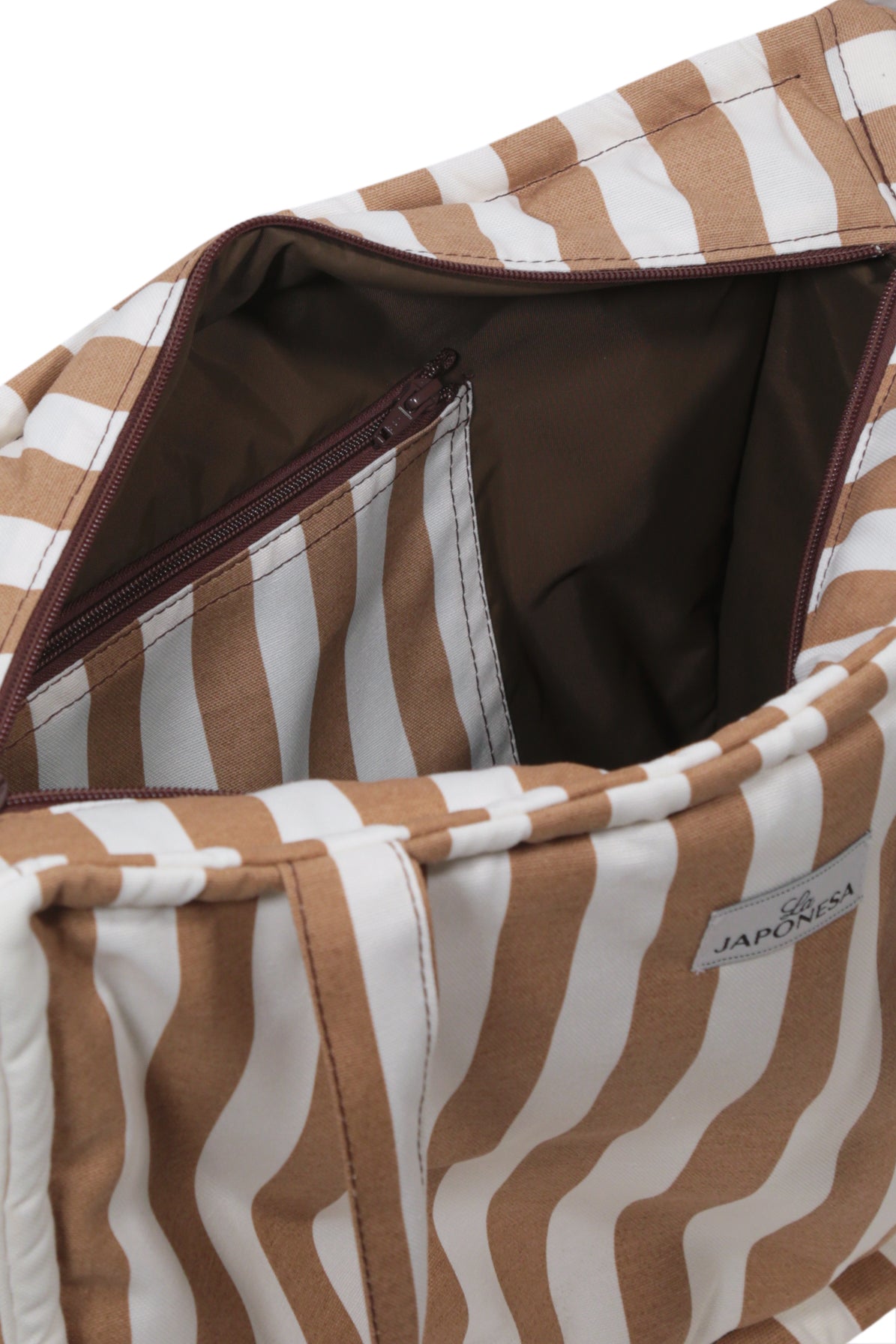 Bolso Weekender Beige&White